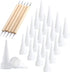 20 Pieces Snip Tip Applicator Tips for E6000 Craft Glue 3.7 oz Tubes, 5 Pieces Wooden Ball Stylus Dotting Tools Kit for Rock Painting Pottery Clay...