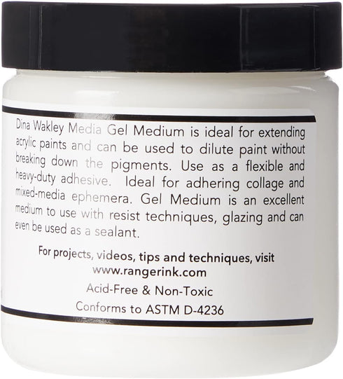 Ranger Dina Wakley Media Gel Medium 4oz Jar, Matte Finish...