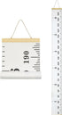 Kids Growth Chart, Wood Frame Fabric Canvas Height Measurement Ruler from Baby to Adult for Child's Room Decoration 7.9 x 79in (7.9 x 79in, White ...
