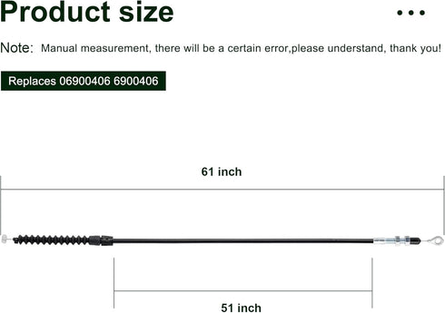 06900406 Snow Blower Chute Deflector Cable for Ariens ST824E ST1027LE ST1130DLE ST924DLE ST927LE S ST1130LET...