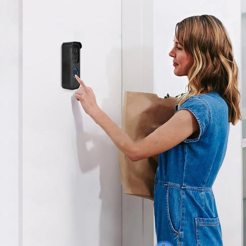 No-Drilling Door Mount for Blink Video Doorbell, Adhesive Doorbell Mount Bracket, Accessories for Blink Doorbell Home Security System?Black?...