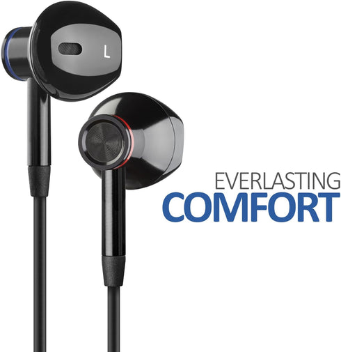 LUDOS NOVA Wired Earbuds in-Ear Headphones, 5 Year Warranty, Earphones with Microphone, 3.5mm Plug-in Ear Buds Calls Compatible with iPhone, Lapto...