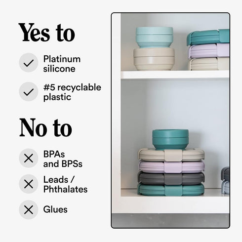 STOJO Collapsible Sandwich Box – Lilac Purple, 24oz - Reusable Food Storage Container - To-Go Travel Silicone Bowl for Hot and Cold Food - for Mea...
