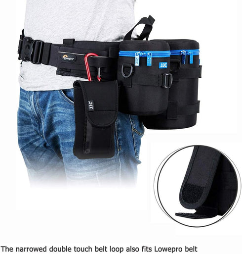 JJC Camera Lens Pouch Case for Canon EF 35mm Nikon Nikkor AF-S 55-200mm 18-300mm Tamron AF 18-200mm Fujifilm XF 56mm & More, Zipper Polyester Lens...