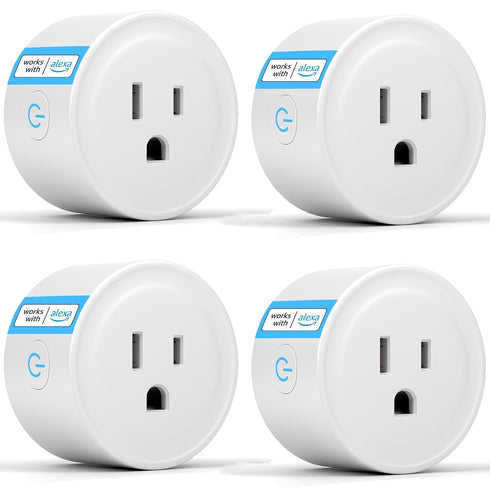 Smart Plug, Works with Alexa Only, Simple Setup with One Voice Command, Voice Control, Remote Control, Timer & Schedule & Group Controller, Blueto...