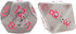 Gate Keeper Games and Dice: Inclusion Dice: Cat Dice - 7pc RPG Set, Grey w/ White Kitten Figure, Pink Numerals, 7 Resin Dice for Role Playing Game...