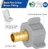 (Pack of 2) EFIELD 1/2 Inch Pex X 7/8 Inch Toilet Ballcock Swivel Straight Adapter, Brass Plumbing Fittings (2)...