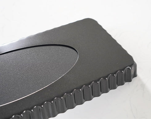 Tosnail 2 Pack 14" x 5.75" Non-Stick Quiche Pan Tart Pan with Removeable Bottom Rectangular Pie Baking Pan...