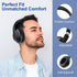 X5 Wireless FM Radio Headphones with Bluetooth, Built in Microphone, Rechargeable and Portable Radio Headset, Over Ear Headphone with Soft Ear Muf...