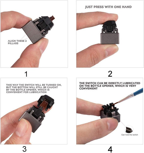 Gliging 30 Switch Tester Opener Acrylic Lube Station DIY Cover Removal Platform Keycaps Puller for Custom Cherry Mechanical Keyboard...