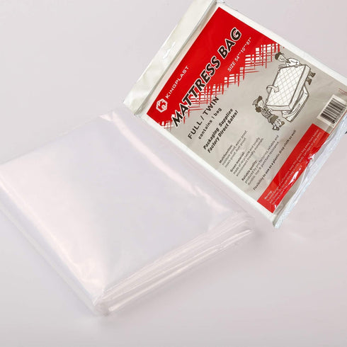 K KINGPLAST Mattress Bags for Moving and Storage, Twin/Full Size 54-Inch by 87-Inch Clear,2Pack, Disposable Plastic Mattress Cover...