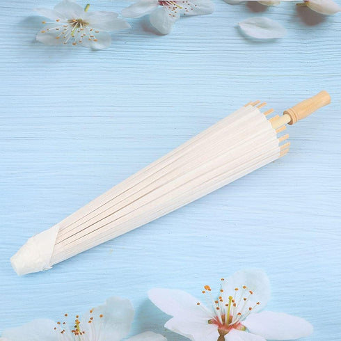 White Papier Umbrella Parasol, Classical Craft Umbrella Handmade Parasol, DIY White Umbrella, Free to draw on the Umbrella...