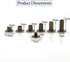 90 Sets Chicago Screws Assorted Kit 6 Sizes Bronze Leather Rivets 3/16(5mm) Screw Rivets Phillip Head Book Binding Posts Nail Rivet Chicago Bolts ...