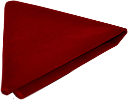 King & Priory Luxury Red Velvet Pocket Square, Handkerchief...