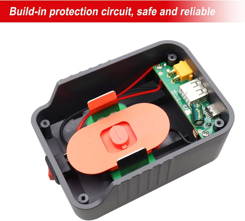 Makita Battery Adapter, Bosch Battery Converter, Power Source Inverter with USB Charger Outlets, LED Light for Makita/Bosch 12V 18V Battery for Rc...