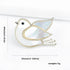 Elegant Brass Micro Pave Rhinestone Crystal Dove Bird of Peace Pigeon Bird Brooch Lapel Pins Breastpin Broach Custom Jewelry...