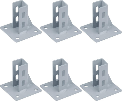 6 PCS 2020 Aluminum Extrusion Floor Mount Base Anchor Plate, Carbon Steel Floor Bracket Flange Post Base for 20 x 20 T Slot Aluminum Profiles, Thi...