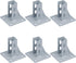 6 PCS 2020 Aluminum Extrusion Floor Mount Base Anchor Plate, Carbon Steel Floor Bracket Flange Post Base for 20 x 20 T Slot Aluminum Profiles, Thi...