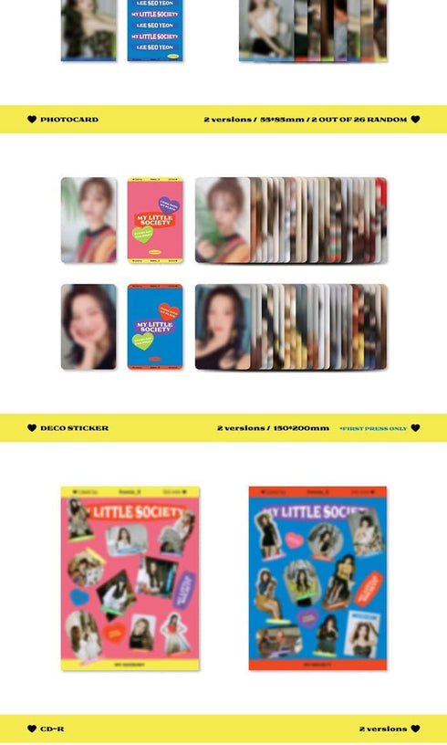 Fromis_9 My Little Society 3rd Mini Album My Society Version CD+72p PhotoBook+1p Mini Card+2p PhotoCard+Tracking SealedQ...