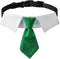 Dog Collar, Soft Polyester Dog Bow Tie with Metal Buckle for Large, Medium and Small Boys Cat Dog Tie (Medium, Green/White)...