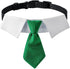 Dog Collar, Soft Polyester Dog Bow Tie with Metal Buckle for Large, Medium and Small Boys Cat Dog Tie (Medium, Green/White)...