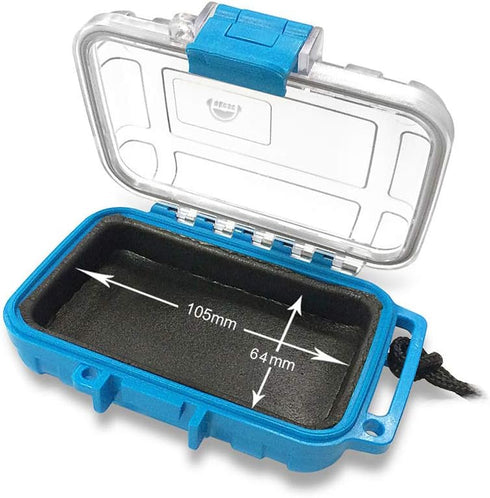 OKCSC IP68 Waterproof Portable Protective Hard Case Headsets Earphones Cables Adapter Box 3mm PE Shockproof lining All Weather for Running Camping...