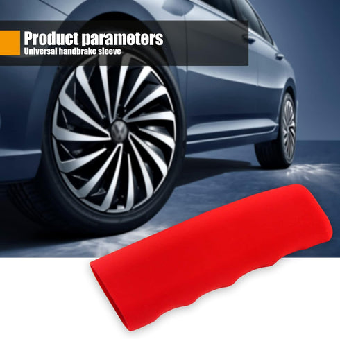 1 PC Car Handbrake Cover, Silicone Decorative Cover, Wave Shaped Handbrake Protector, for Car Brake Levers (Red)...