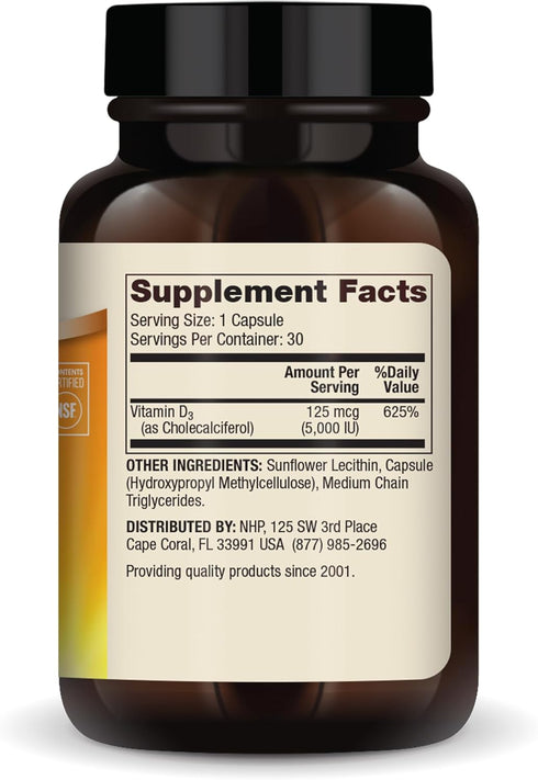 Dr. Mercola, Liposomal Vitamin D3 Dietary Supplement, 5,000 IU, 30 Servings (30 Capsules), Supports Heart and Immune Health, non GMO, Soy Free, Gl...
