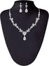 SAILIMUE Crystal Bridal Jewelry Set for Women Rhinestone Necklace Dangle Earrings Bracelet Jewelry Set for Wedding Bride Bridesmaid Gifts Party Pr...