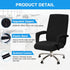 Stretch Office Chair Seat Covers with Armrest Sleeve, Jacquard Pattern High Back Computer Chair Slipcovers Removable Stretchable Covers Armchair C...