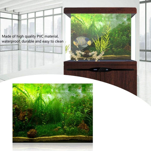 Zerodis PVC Aquarium Background Poster,Water Grass PVC Adhesive Static Aquarium Wallpaper Background(91 * 41cm)...