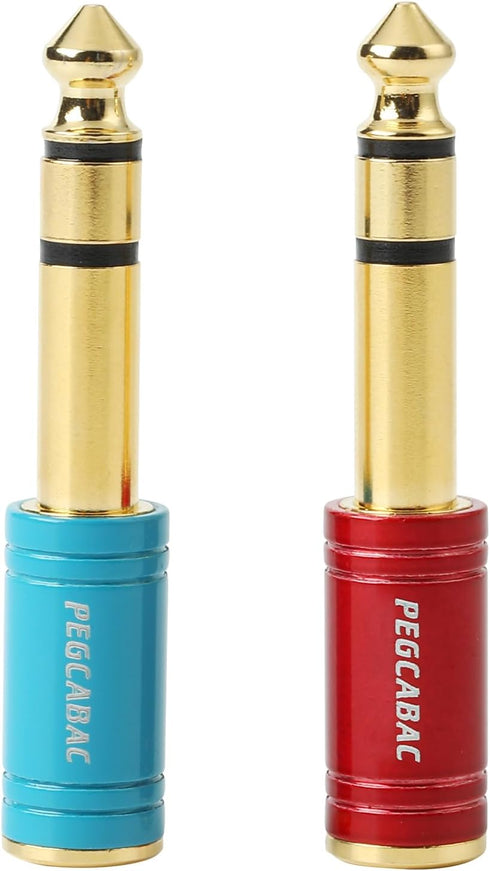 2 PCS 1/4'' Male to 1/8'' Female Stereo Headphone Adapter Connect Cable, 1/4'' to 1/8'' Adapter 6.35mm Male to3.5mm Jack Stereo Female Adapter Con...