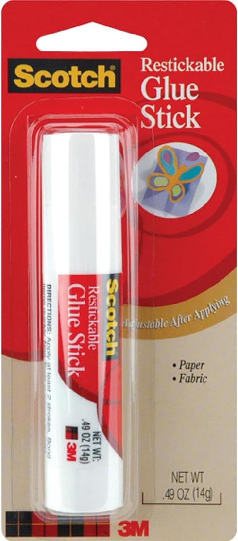 Scotch Repositionable Glue Stick 0.49 oz Acid Free and Non-Toxic (6314-CFT)...