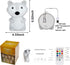 WHA&DARREN Fox Squishy Night Light for Babies & Kids, Nursery Light, Animal Shaped, Silicone Material...