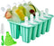 Popsicle Molds 10 Pieces Silicone Ice Pop Molds Popsicle Mold Reusable Easy Release Ice Pop Maker(10 Cavities-Green)...