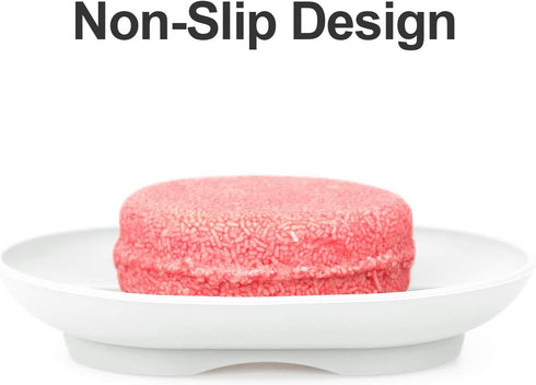 Anwenk Soap Dish, Bathroom Soap Dishes Soap Holder Soap Tray with Holes to Drain Water- Oval Shape Soap Dish for Shower Bathroom Kitchen Counter T...