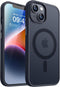 CANSHN for iPhone 14 Case/iPhone 13 Case, Compatible with MagSafe, Translucent Matte Back Slim Shockproof Phone Cover, Black......