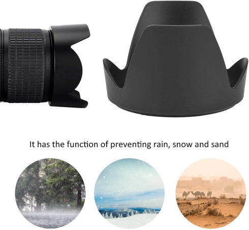 Camera Lens Hoods, HB-50 Quality ABS Lens Hood Shade for Nikon AF-S 28-300mm F3.5-5.6G ED VR, and 18-300mm Lens....