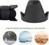 Camera Lens Hoods, HB-50 Quality ABS Lens Hood Shade for Nikon AF-S 28-300mm F3.5-5.6G ED VR, and 18-300mm Lens....