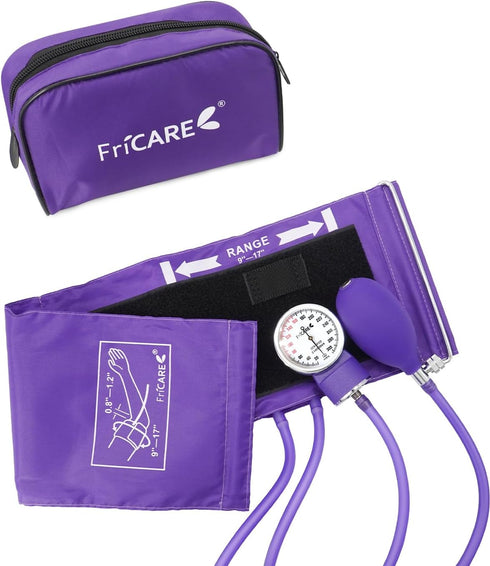 FriCARE Manual Blood Pressure Cuff Kit for Nursing Students - BP Cuff for Home Health Use - Sphygmomanometer for Medical School Essentials - Lifet...