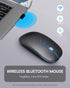 Bluetooth Mouse Led, Rechargeable Bluetooth Wireless Mouse (BT 5.1+2.4G), Silent Computer Mice for Laptop Desktop, MacBook, Windows, Mac OS(Grey)...