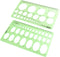 XYBAGS 2PCS Professional Quality Circle and Oval Template Measuring Templates Ruler for Office/Creative Studio/Personal Drawing/Drafting...