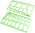 XYBAGS 2PCS Professional Quality Circle and Oval Template Measuring Templates Ruler for Office/Creative Studio/Personal Drawing/Drafting...