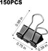 150pcs Binder Clips,0.75in Small Binder Clips Black Clips Office Supplies Black Paper Clips Paper Clamps Mini Clips for Office Home School Bussine...