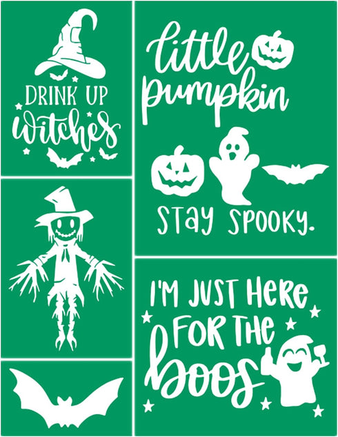 Halloween Silk Screen Stencils 4pcs (Stay Spooky 8.5x11 1Pc)...