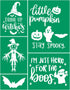 Halloween Silk Screen Stencils 4pcs (Stay Spooky 8.5x11 1Pc)...