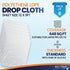 6 Pack 12 x 9 ft Extra Large Painter’s Plastic Drop Cloth Painting Sheet-Light & Durable Dust Cover-Clear Plastic Sheet-Plastic Sheeting-Plastic C...
