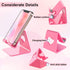 Crpich Acrylic Cell Phone Stand, Portable Phone Holder, Pink Phone Stand for Desk, Compatible with Phone15 14 13 12 Pro Max Mini 11 Plus SE, Switc...