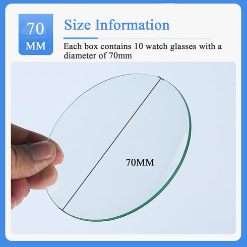 Watch Glass Beaker Cover Set 10PCS 70mm High Temperature Resistant Cover Lids for Scientific Laboratory Watch Glass Equipment(10pcs)...