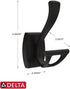 Delta DAN35-MB Dansant Towel Hook, Matte Black...